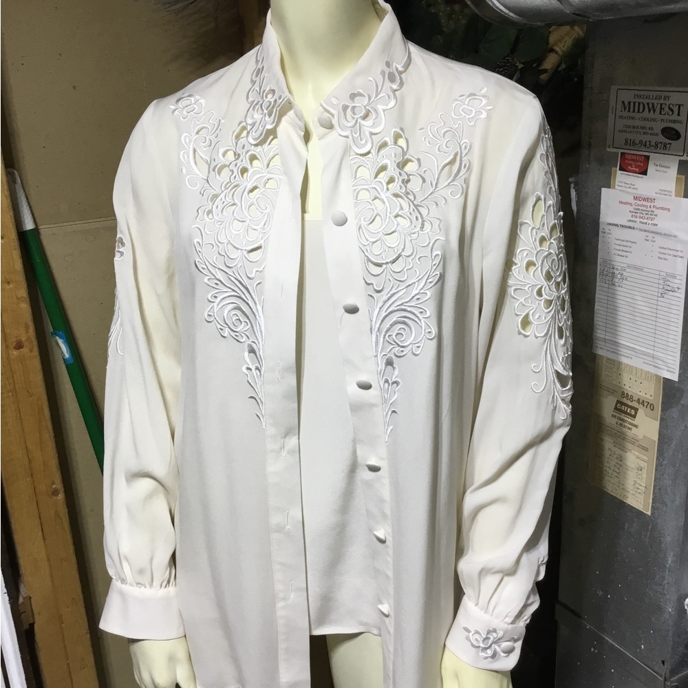 Bob Mackie New Silk Tank & Shirt